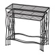 Glitzhome Rectangular Nesting Black Metal Plant Stand, Set of 3