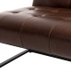 Glitzhome 31.50"H Brown PU Leather Tufted Accent Chair