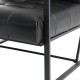 Glitzhome 31.50"H Black PU Leather Tufted Accent Chair