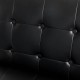 Glitzhome 31.50"H Black PU Leather Tufted Accent Chair