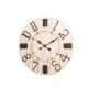 Glitzhome 31.70"D Oversized Farmhouse White Wooden Wall Clock