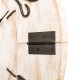 Glitzhome 31.70"D Oversized Farmhouse White Wooden Wall Clock