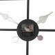 Glitzhome 23.00"L Black Metal Square Wall Clock