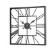 Glitzhome 23.00"L Black Metal Square Wall Clock