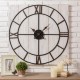 Glitzhome 31.50"D Oversized Farmhouse Wooden/Metal Wall Clock