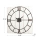 Glitzhome 31.50"D Oversized Farmhouse Wooden/Metal Wall Clock