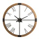 Glitzhome 31.50"D Oversized Modern Farmhouse Metal/Wooden Wall Clock