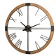 Glitzhome 31.50"D Oversized Modern Farmhouse Metal/Wooden Wall Clock