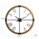 Glitzhome 31.50"D Oversized Modern Farmhouse Metal/Wooden Wall Clock