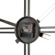 Glitzhome 31.50"D Oversized Modern Farmhouse Metal/Wooden Wall Clock