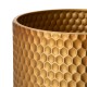 Glitzhome Antique Gold Honeycomb Patterned Metal Potted Planter Stand, Set of 3