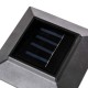 Glitzhome 5.75"L 4 Pack Black Solar Powered LED Fence Post Cap Lights