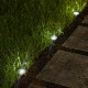 Glitzhome 5.25"H 6 Pack Solar Powered LED Pathway Ground Lights