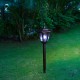 Glitzhome 25.5"H Multi-functional Solar Powered LED Light with Ground Stake and Mounting Pole