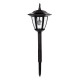 Glitzhome 25.5"H Multi-functional Solar Powered LED Light with Ground Stake and Mounting Pole