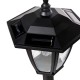 Glitzhome 25.5"H Multi-functional Solar Powered LED Light with Ground Stake and Mounting Pole