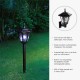 Glitzhome 25.5"H Multi-functional Solar Powered LED Light with Ground Stake and Mounting Pole