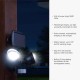 Glitzhome 8.25"L Outdoor Solar Powered Dual-Head SMD LED Motion Senser Security Flood Light