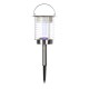 Glitzhome 17.5"H Dual Mode Solar Powered LED Insect Catcher Light with Hanger and Stake