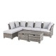 Glitzhome 8-Piece Outdoor Patio Wicker Sectional Conversation Sofa Set with Cushions