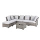 Glitzhome 7-Piece Outdoor Patio Wicker Sectional Conversation Sofa Set with Cushions