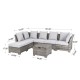 Glitzhome 7-Piece Outdoor Patio Wicker Sectional Conversation Sofa Set with Cushions