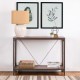 Glitzhome 43.25"L Modern Industrial Brown Wood/Metal Console Table