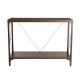 Glitzhome 43.25"L Modern Industrial Brown Wood/Metal Console Table