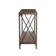 Glitzhome 43.25"L Modern Industrial Brown Wood/Metal Console Table