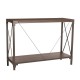 Glitzhome 43.25"L Modern Industrial Brown Wood/Metal Console Table