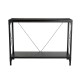 Glitzhome 43.25"L Modern Industrial Black Wood/Metal Console Table