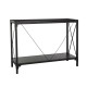 Glitzhome 43.25"L Modern Industrial Black Wood/Metal Console Table