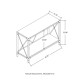 Glitzhome 43.25"L Modern Industrial Black Wood/Metal Console Table