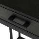 Glitzhome 26"H Modern Industrial Black Wood/Metal C Side & End Table with a Drawer and 2 USB Charging Ports