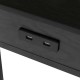 Glitzhome 26"H Modern Industrial Black Wood/Metal C Side & End Table with a Drawer and 2 USB Charging Ports