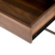 Glitzhome 43.25"L Modern Industrial Brown Wood/Metal Writing Desk With 1 Outlet and 2 USB Charging Ports