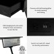 Glitzhome 43.25"L Modern Industrial Black Wood/Metal Writing Desk With 1 Outlets and 2 USB Charging Ports