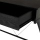 Glitzhome 43.25"L Modern Industrial Black Wood/Metal Writing Desk With 1 Outlets and 2 USB Charging Ports