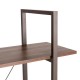 Glitzhome 72"H Modern Industrial Brown Wood/Metal 5-Tier Bookcases & Shelves