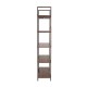Glitzhome 72"H Modern Industrial Brown Wood/Metal 5-Tier Bookcases & Shelves