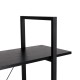 Glitzhome 72"H Modern Industrial Black Wood/Metal 5-Tier Bookcases & Shelves