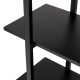 Glitzhome 72"H Modern Industrial Black Wood/Metal 5-Tier Bookcases & Shelves