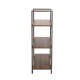 Glitzhome 41.5"H Modern Industrial Brown Wood/Metal 3-Tier Bookcases & Shelves