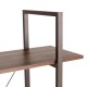 Glitzhome 55"H Modern Industrial Brown Wood/Metal 4-Tier Bookcases & Shelves