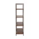 Glitzhome 55"H Modern Industrial Brown Wood/Metal 4-Tier Bookcases & Shelves