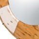 Glitzhome 30"D Coastal Lifebuoy Wood Wall Mirror