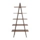 Glitzhome 72"H Modern Industrial Brown Wood/Metal 5-Tier "A" Frame Bookcases & Shelves