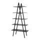 Glitzhome 72"H Modern Industrial Black Wood/Metal 5-Tier "A" Frame Bookcases & Shelves