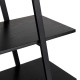 Glitzhome 72"H Modern Industrial Black Wood/Metal 5-Tier "A" Frame Bookcases & Shelves
