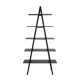 Glitzhome 72"H Modern Industrial Black Wood/Metal 5-Tier "A" Frame Bookcases & Shelves